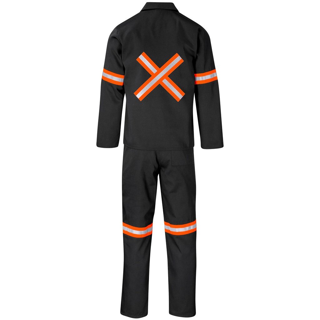 Trade Polycotton Conti - Suit Reflective Arms Legs & Back - Orange Tape