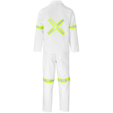 Trade Polycotton Conti Suit - Reflective Arms Legs & Back - Yellow Tape