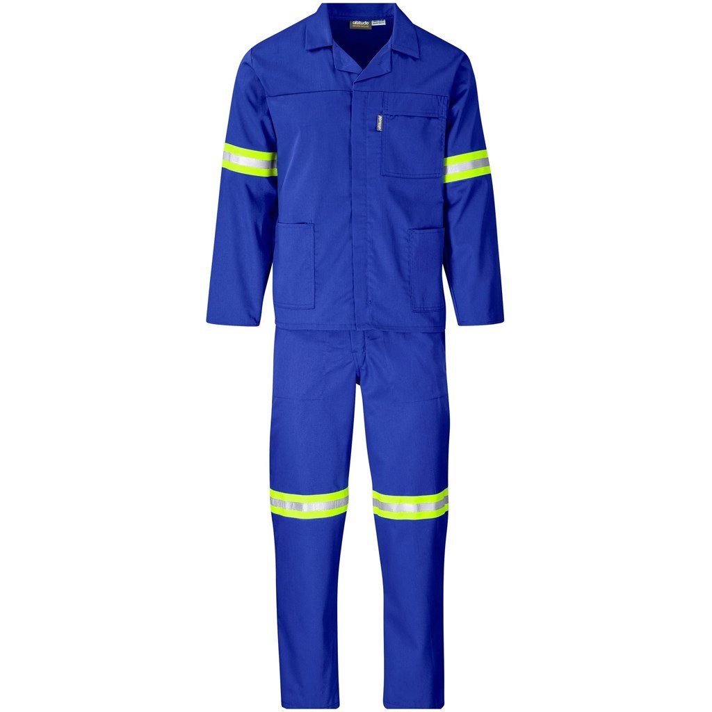 Trade Polycotton Conti Suit - Reflective Arms Legs & Back - Yellow Tape 32 / ROYAL BLUE