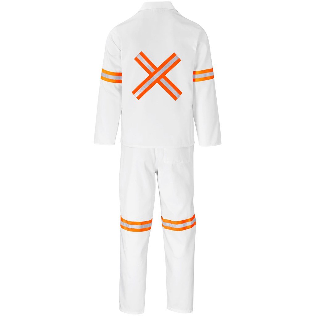 Trade Polycotton Conti - Suit Reflective Arms Legs & Back - Orange Tape
