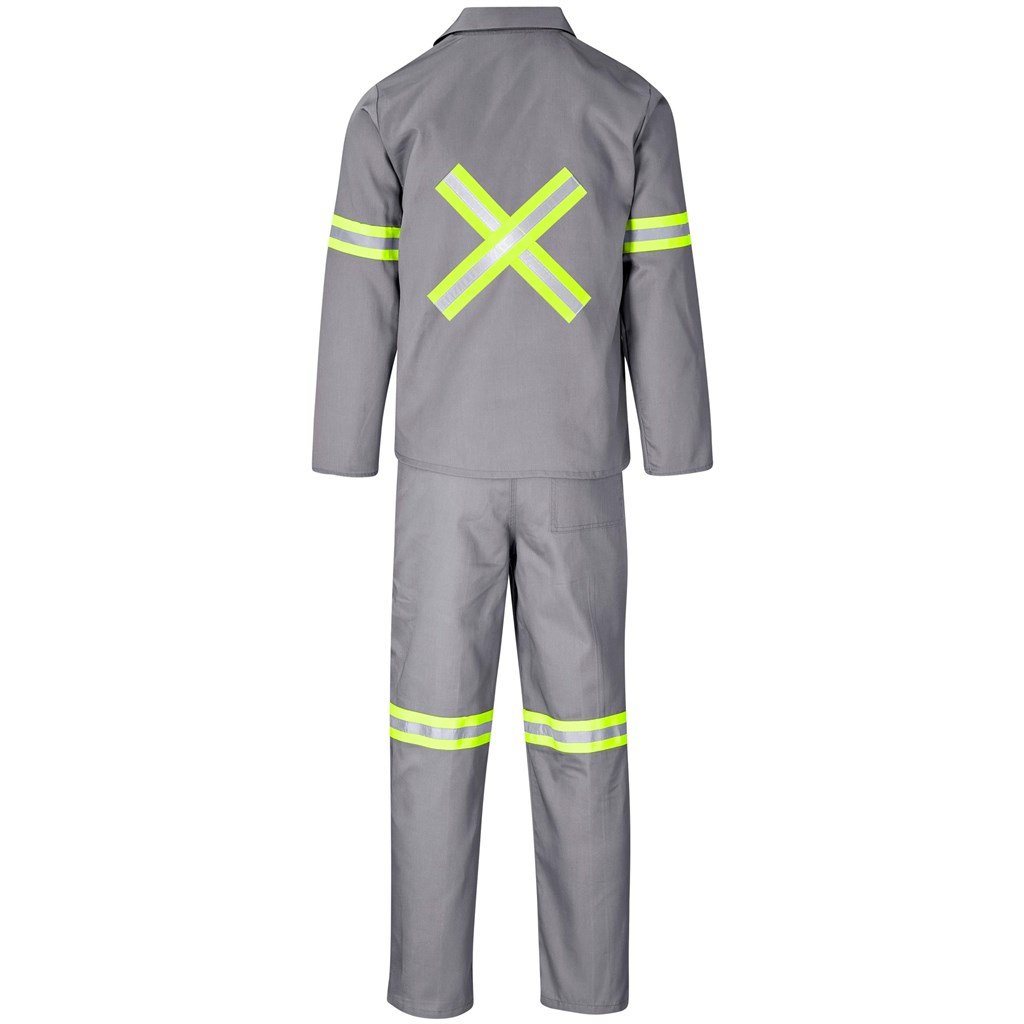 Trade Polycotton Conti Suit - Reflective Arms Legs & Back - Yellow Tape