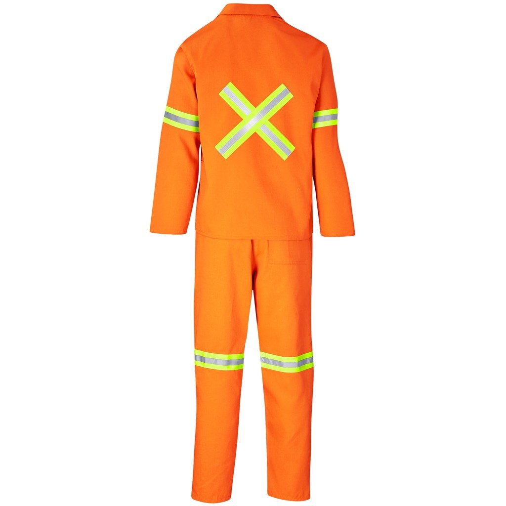 Trade Polycotton Conti Suit - Reflective Arms Legs & Back - Yellow Tape