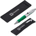 Turbo Tide Ball Pen in Felt Pouch GREEN - Writing Instruments,Metal Pens,Pen Sets,Writing Instruments,Pen Clearance