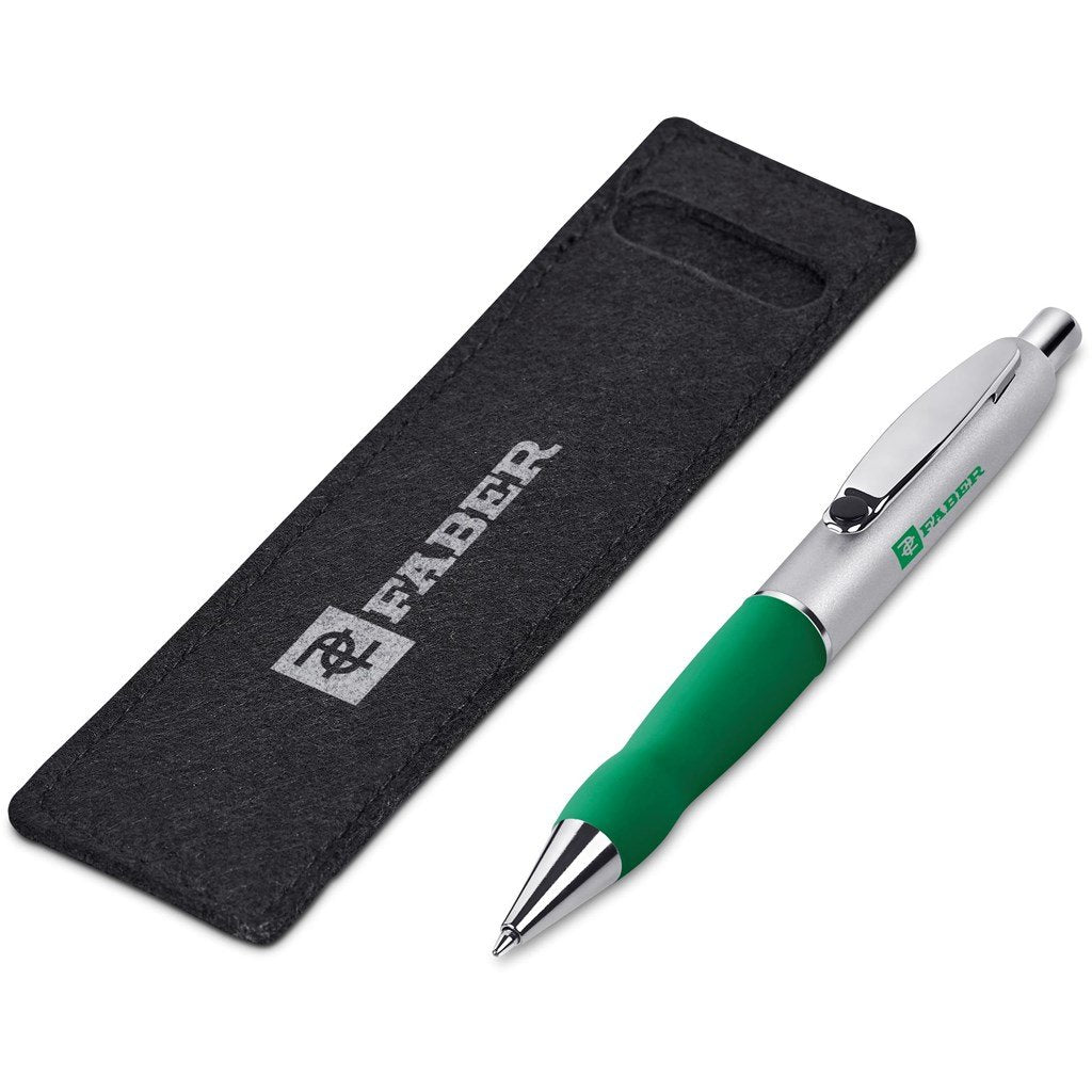 Turbo Tide Ball Pen in Felt Pouch - Writing Instruments,Metal Pens,Pen Sets,Writing Instruments,Pen Clearance