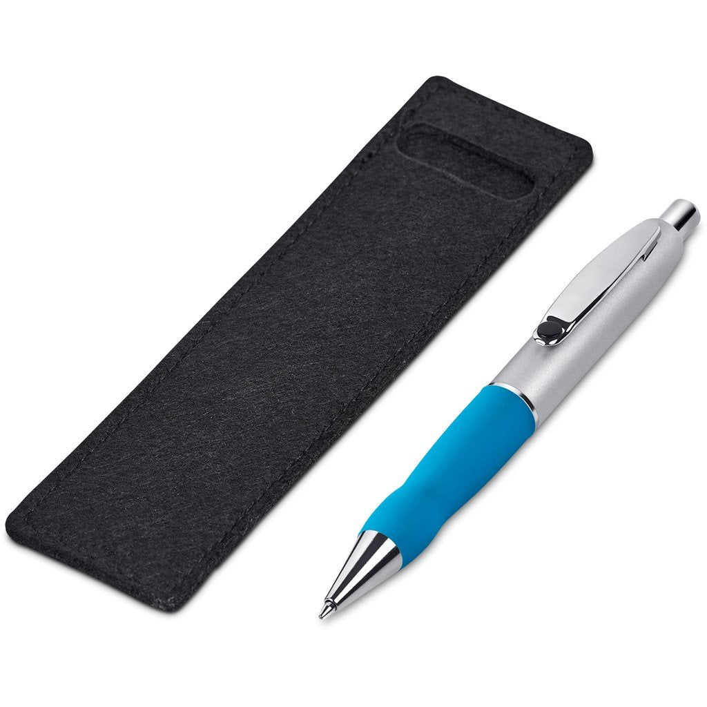 Turbo Tide Ball Pen in Felt Pouch - Writing Instruments,Metal Pens,Pen Sets,Writing Instruments,Pen Clearance