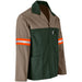 Two-Tone Polycotton Work Jacket - Reflective Arms & Back - Orange Tape