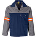 Site Premium Two-Tone Polycotton Jacket - Reflective Arms & Back - Orange Tape-L-Grey-GY