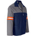 Two-Tone Polycotton Work Jacket - Reflective Arms & Back - Orange Tape