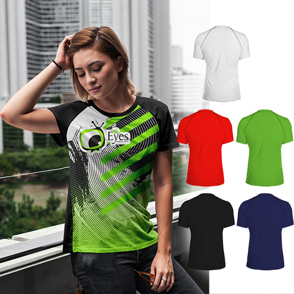 Unisex Raglan Birdseye Short Sleeve with Full Colour - 50/50 Range