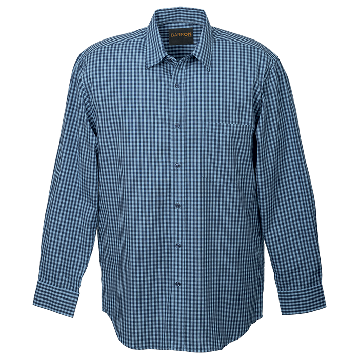 Unity Check Lounge Long Sleeve Sky / SML / Regular - Shirts-Corporate