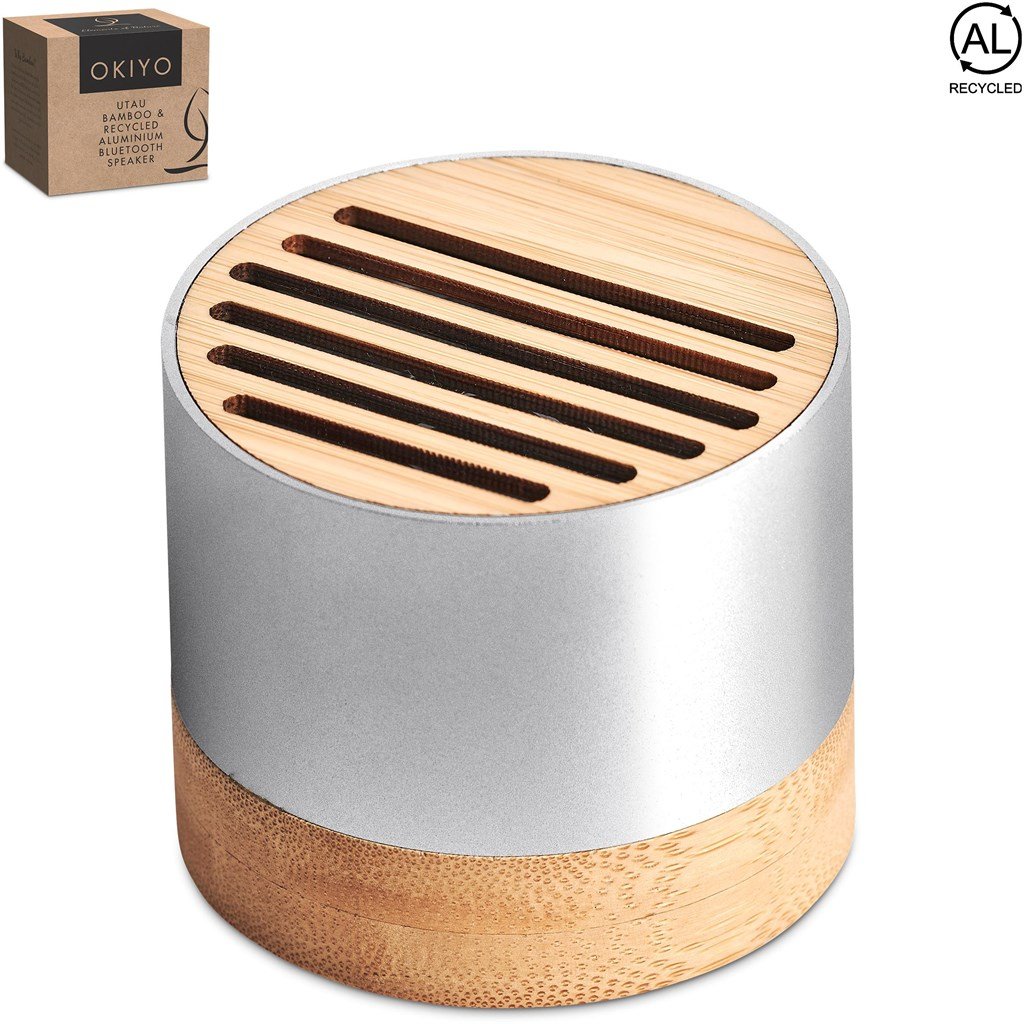 Utau Bamboo & Recycled Aluminium Bluetooth Speaker NATURAL - Speakers,Eco-Friendly Ideas,Bamboo Products,Technology