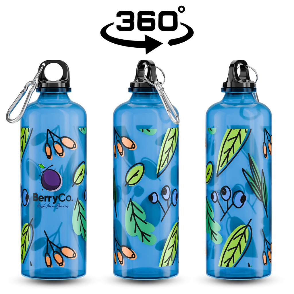 Vista Recycled PET Water Bottle - 600ml - Bottles,Recycled Products,Recycled Drinkware,Drinkware,Full-Wrap UV Bottles