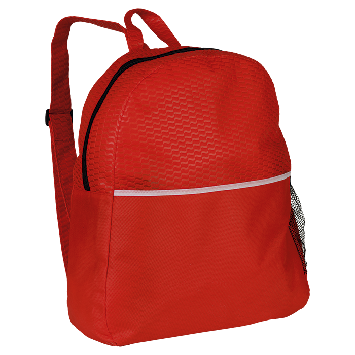 Wave Design Backpack Non-Woven Red / STD / Regular - Backpacks