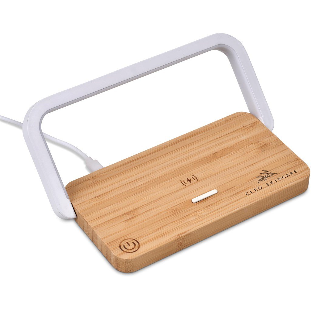 Yoru Bamboo Wireless Charger & Night Light Solid White / SW