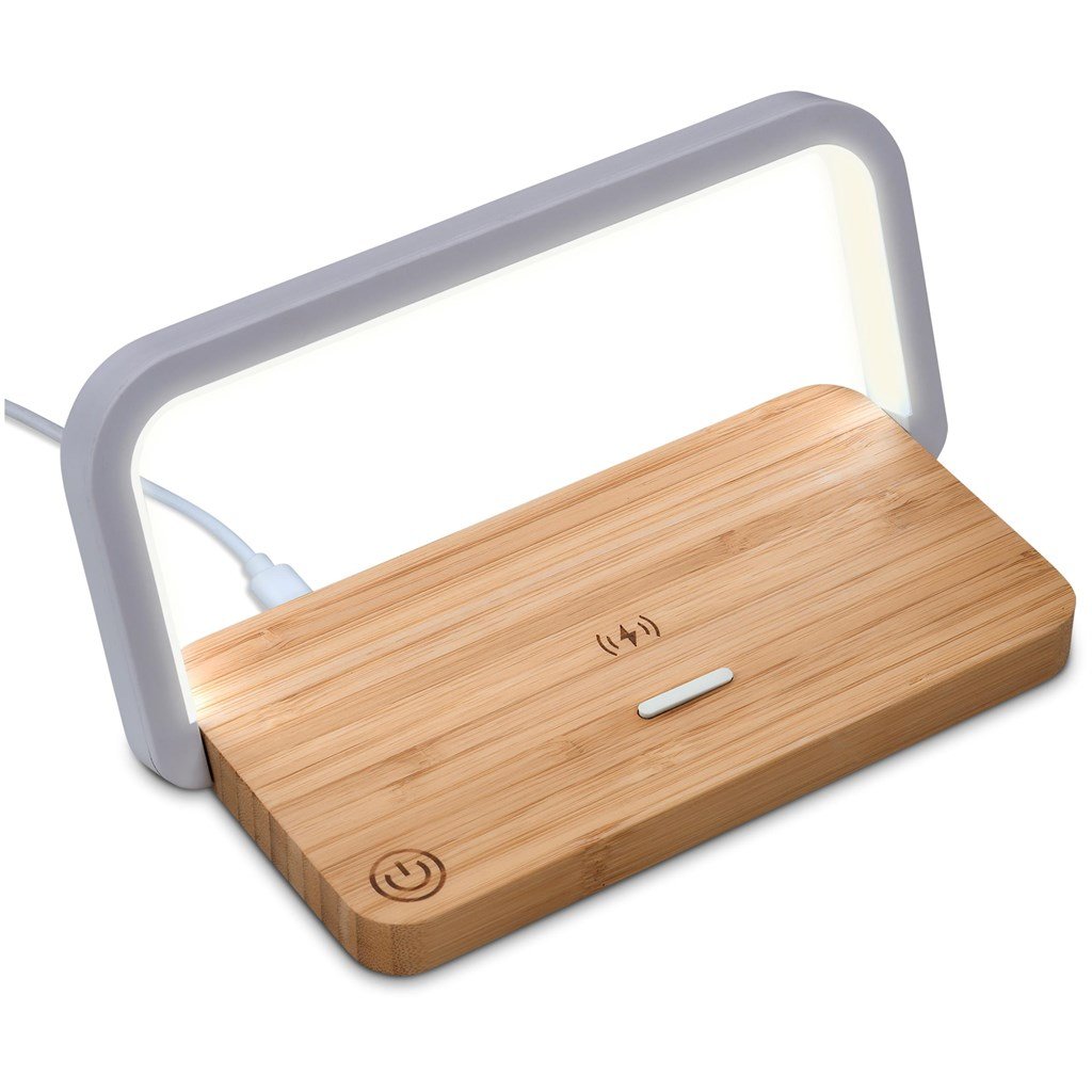 Yoru Bamboo Wireless Charger & Night Light Solid White / SW