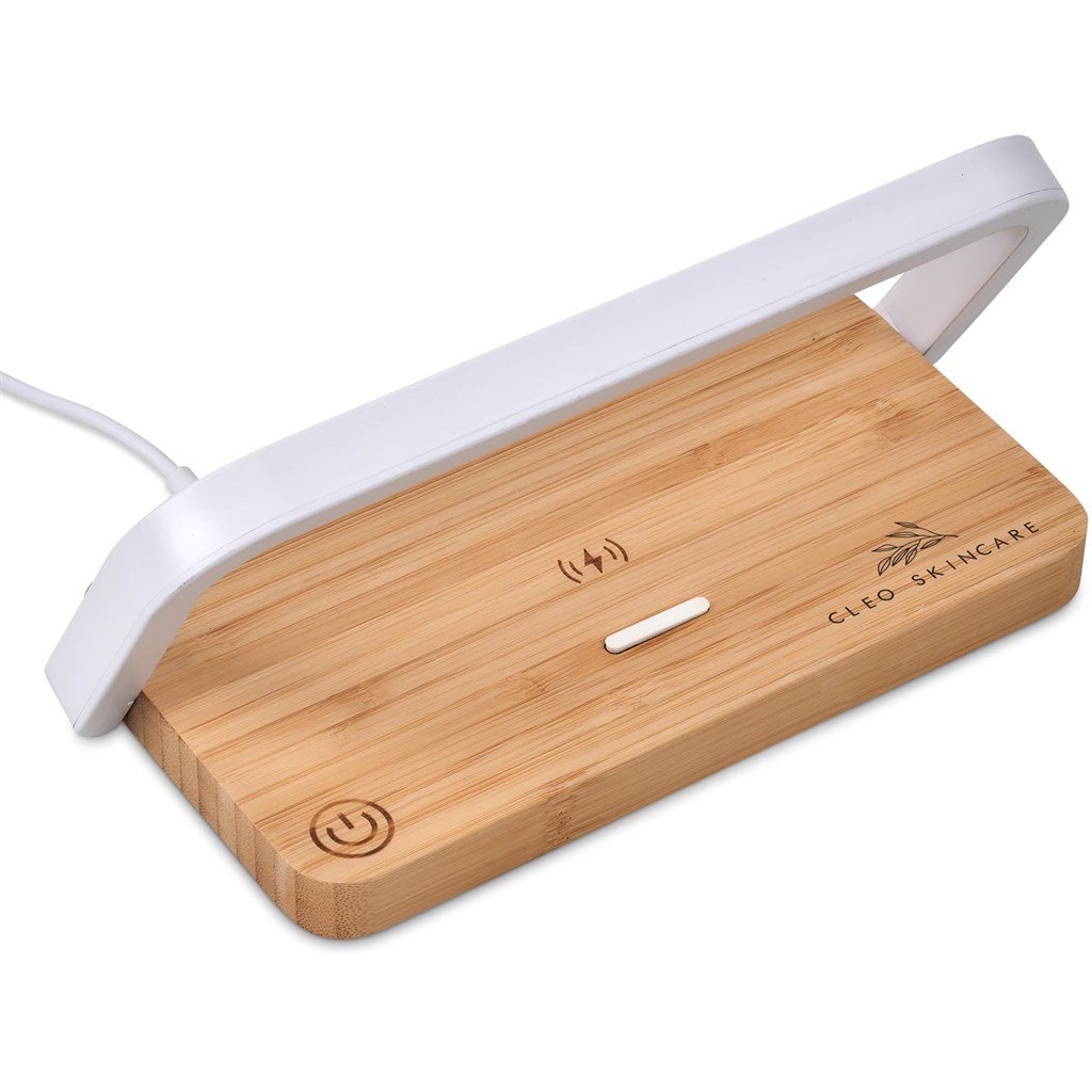 Yoru Bamboo Wireless Charger & Night Light Solid White / SW