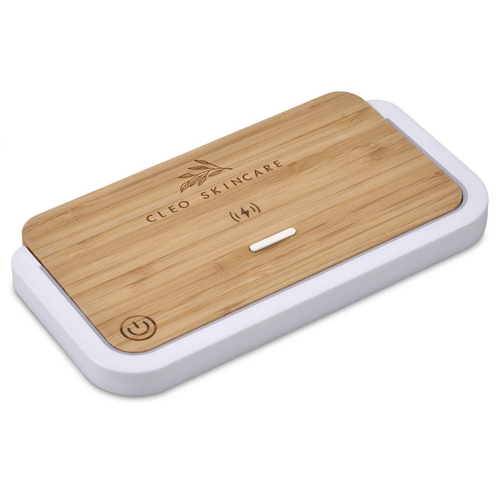 Yoru Bamboo Wireless Charger & Night Light Solid White / SW