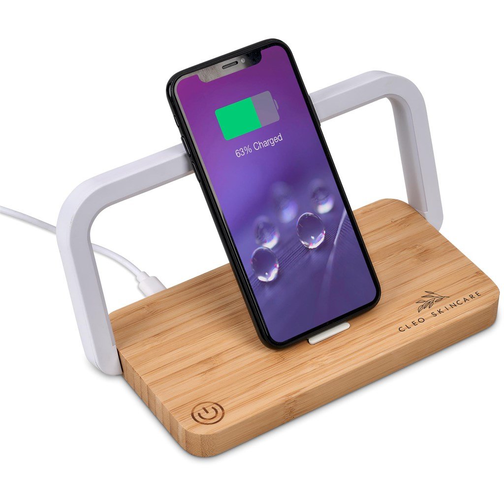 Yoru Bamboo Wireless Charger & Night Light Solid White / SW