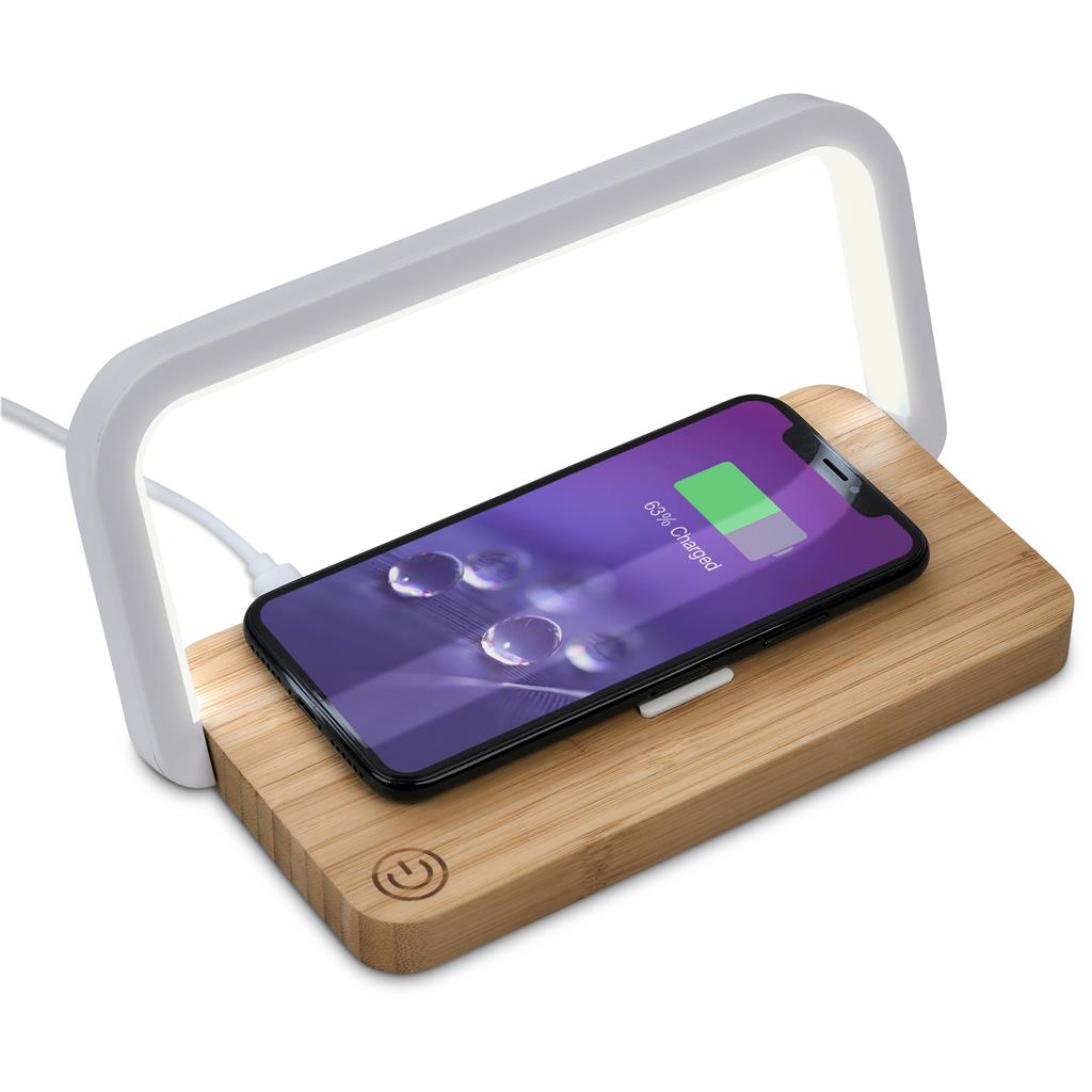 Yoru Bamboo Wireless Charger & Night Light Solid White / SW