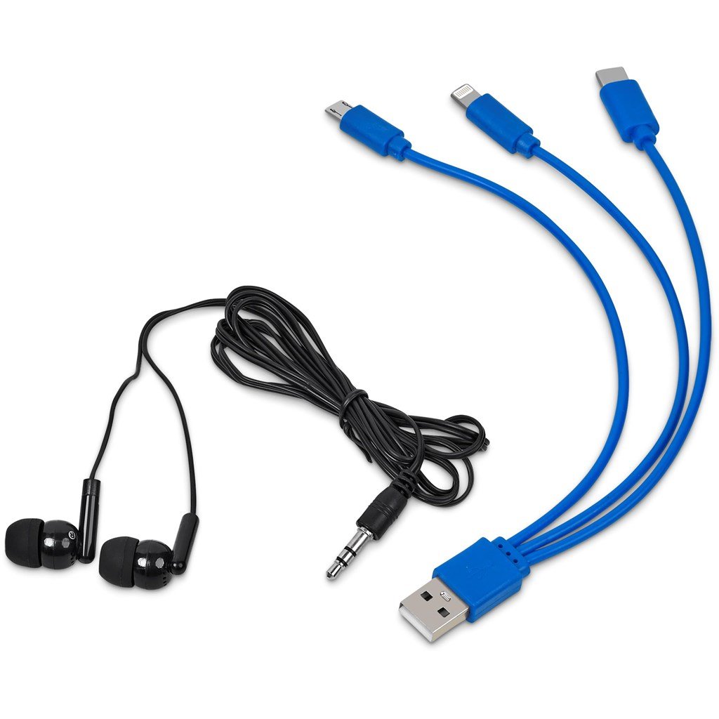 Zenia Earbuds & Tri-Cable Set - Sets,Mobile Tech Sets