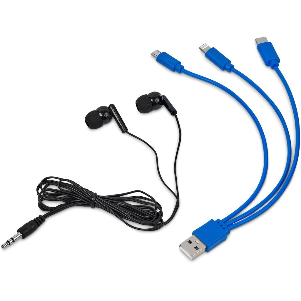 Zenia Earbuds & Tri-Cable Set - Sets,Mobile Tech Sets