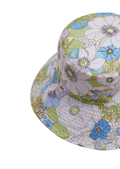 Floral reversible bucket hat