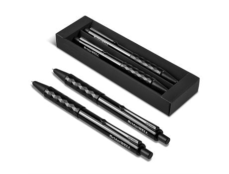 Alex Varga Cyrion Ball Pen & Pencil Set-Pen & Pencil Sets-Black-BL