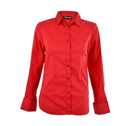 Denise Long Sleeve Blouse - Red Only-2XL-Red-R
