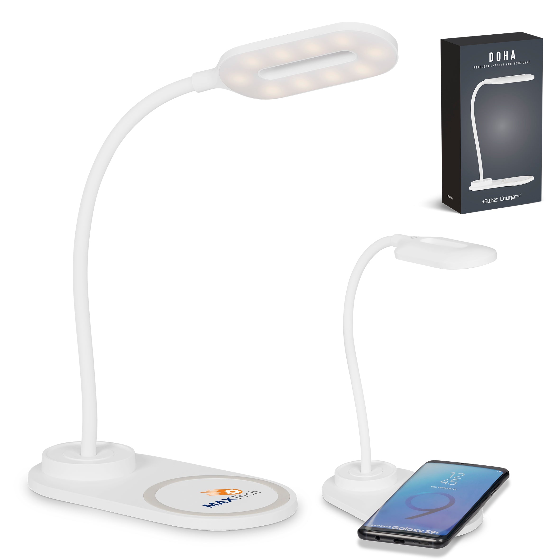 Doha Wireless Charger and Desk Lamp Solid White / SW