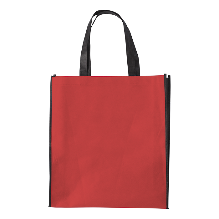 Duotone Non Woven Shopper Shopping Tote Bag Red / STD / Regular - Shoppers and Slings