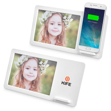 Dynasty Photo Frame & Wireless Charger-Solid White-SW