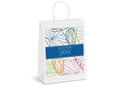 Expression Midi Gift Bag-Gift Bags-Solid White-SW