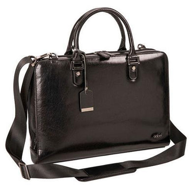Fastlane Slim Leather Laptop Bag Black-