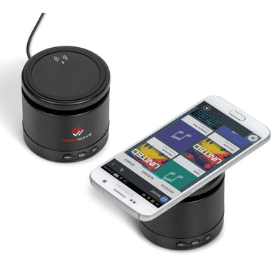 Gambit Wireless Charger & Bluetooth Speaker-Black-BL