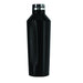 Closed black stainless steel water bottle