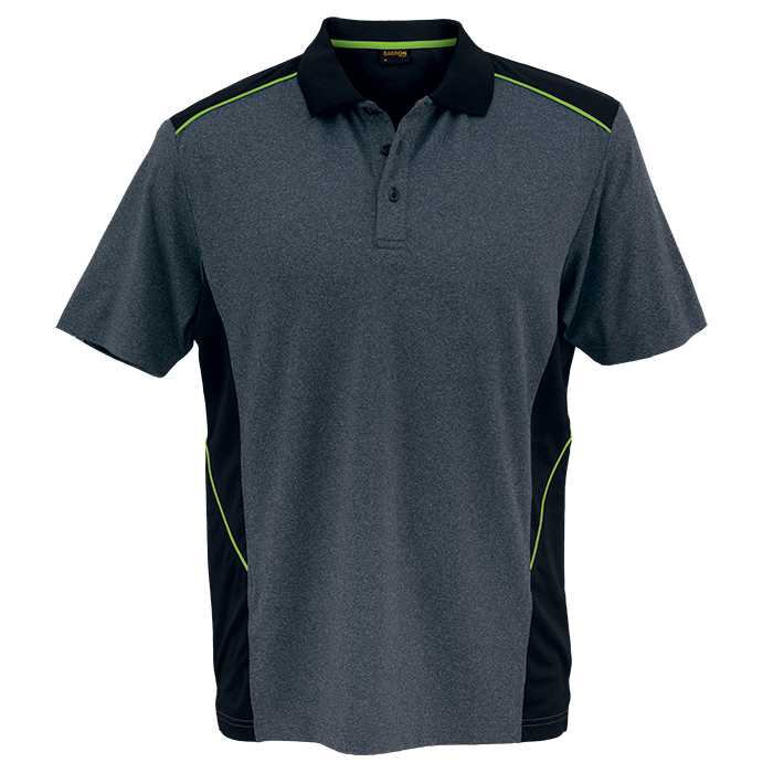 Rio Golfer Grey Melange/Lumo Green / SML / Last Buy - Golf Shirts