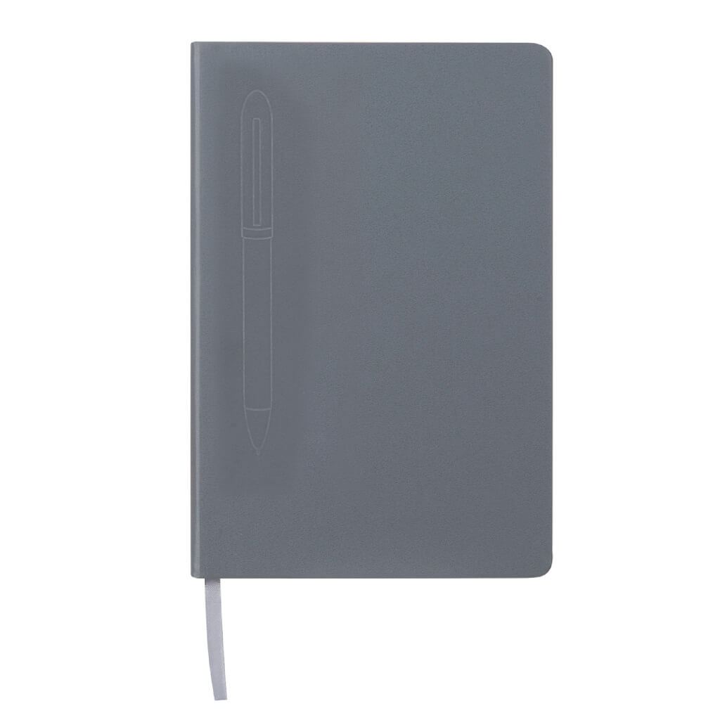 Grey notebook front view