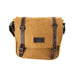 Heavy Wax Canvas Tall Messenger Bag | Camel-Messenger Bags