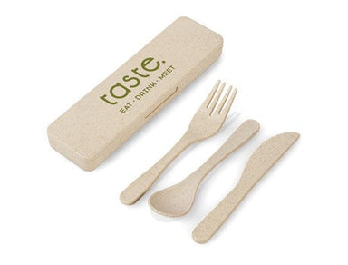 Okiyo Heiki Wheat Straw Cutlery Set-Natural-NT