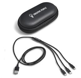 Swiss Cougar Helsinki 3-in-1 Charging Cable Set-Black-BL
