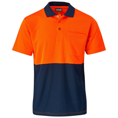 Inspector Two-Tone Hi-Viz Golf Shirt-Shirts & Tops-2XL-Orange-O