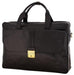 Italian Leather 2 Compartment Laptop Bag Black-
