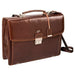 Italian-Style Fab Laptop Leather Briefcase-Briefcases-Brown