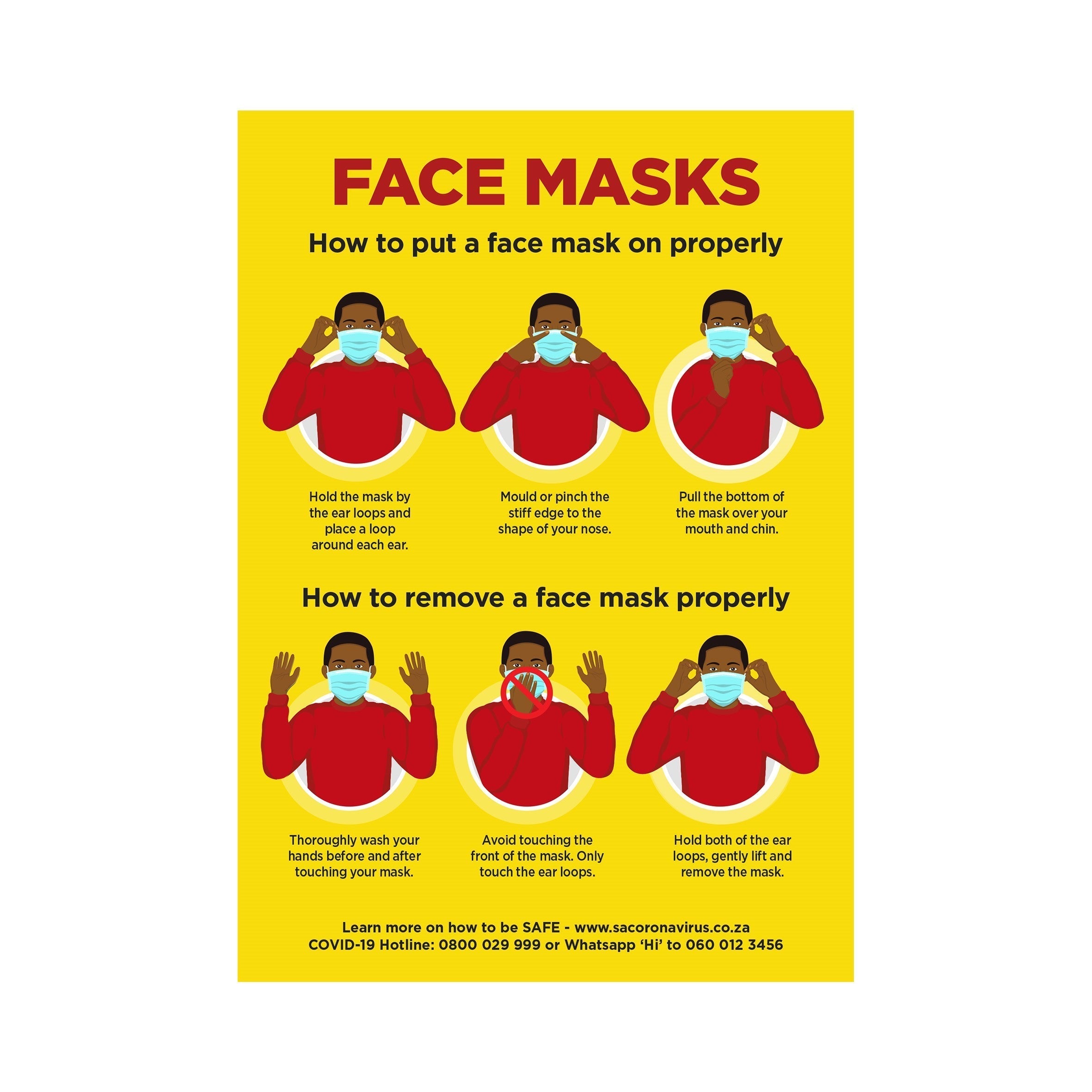 Jupiter A2 Face Masks Poster - Set of 3-Yellow-Y