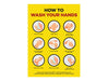 Jupiter A1 Hand Wash Poster - Set of 3-Yellow-Y