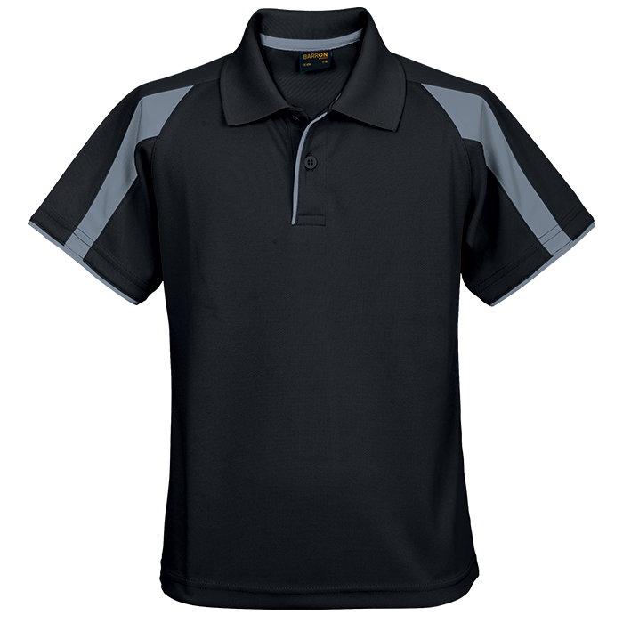 Kiddies Edge Golfer Black/Grey / 3 to 4 / Regular - Kids-Golf Shirts