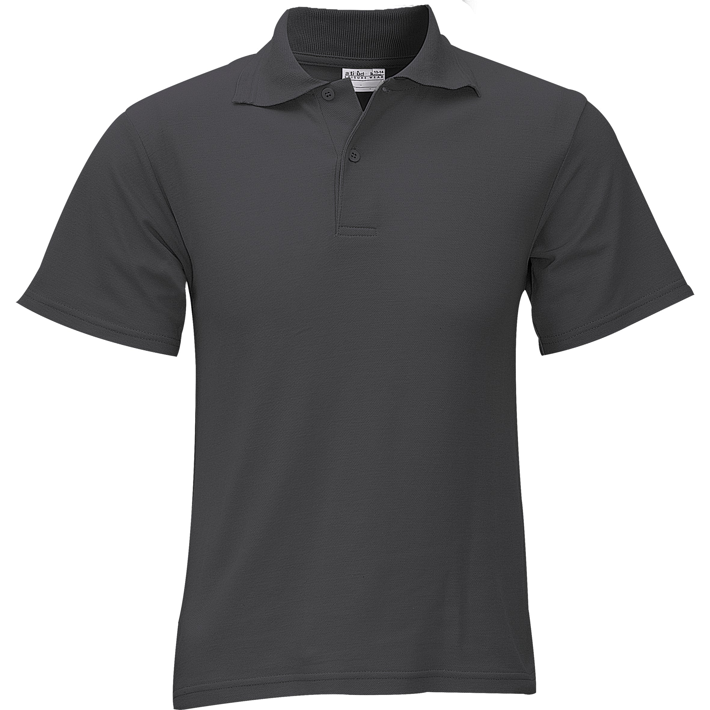 Kids Basic Pique Golf Shirt 4 / Charcoal / C