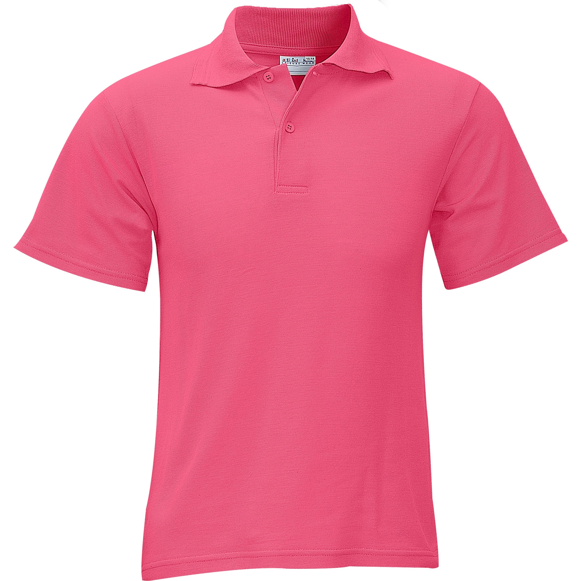 Kids Basic Pique Golf Shirt 4 / Pink / PI