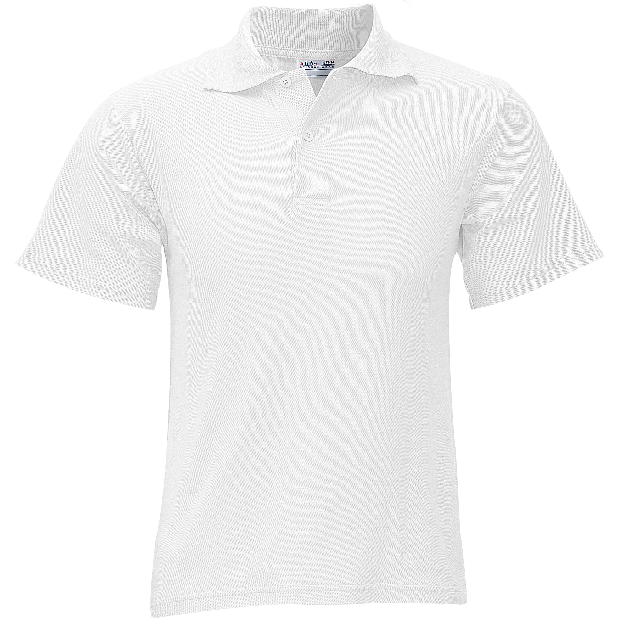Kids Basic Pique Golf Shirt 4 / White / W