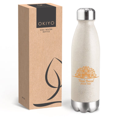Okiyo Kimi Wheat Straw Water Bottle - 680ml-Water Bottles-Natural-NT
